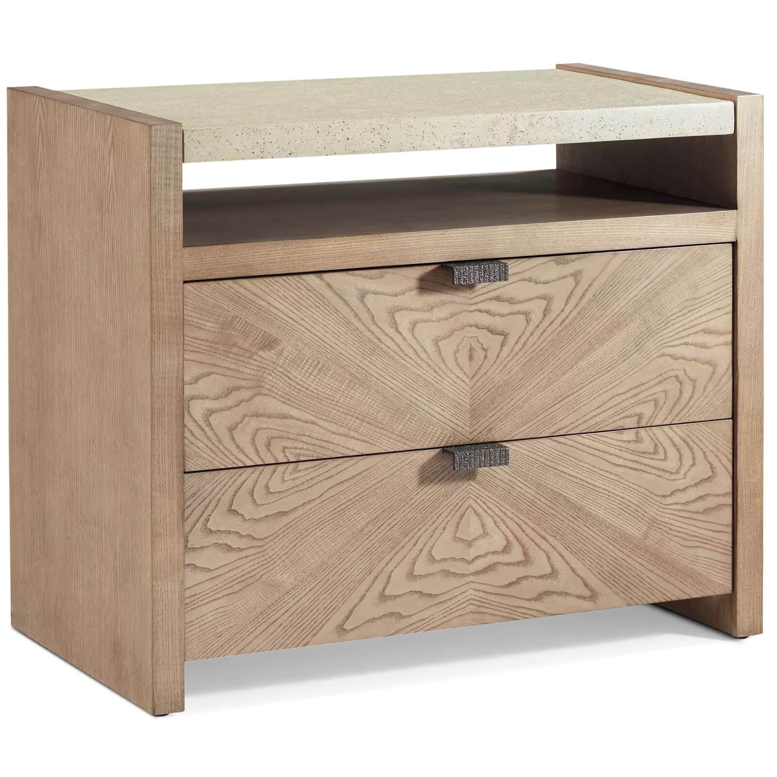Theodore Alexander Catalina Two Drawer Nightstand in Dune Finish