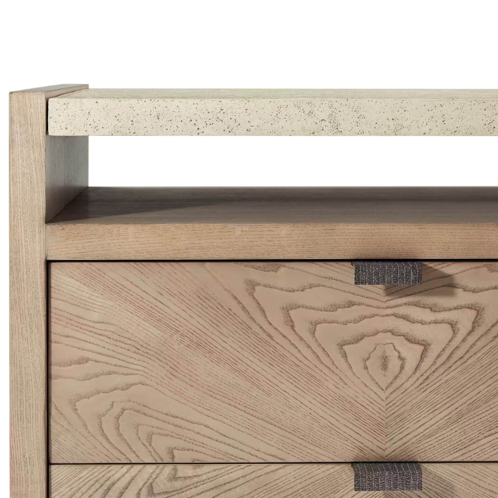 Theodore Alexander Catalina Two Drawer Nightstand in Dune Finish