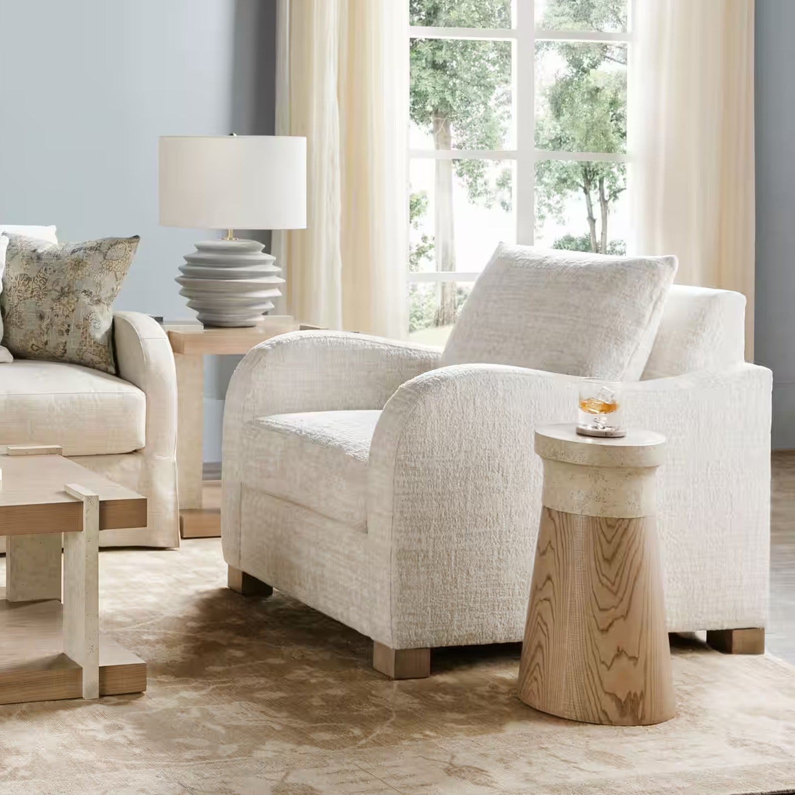 Theodore Alexander Catalina Accent Table in Dune Finish