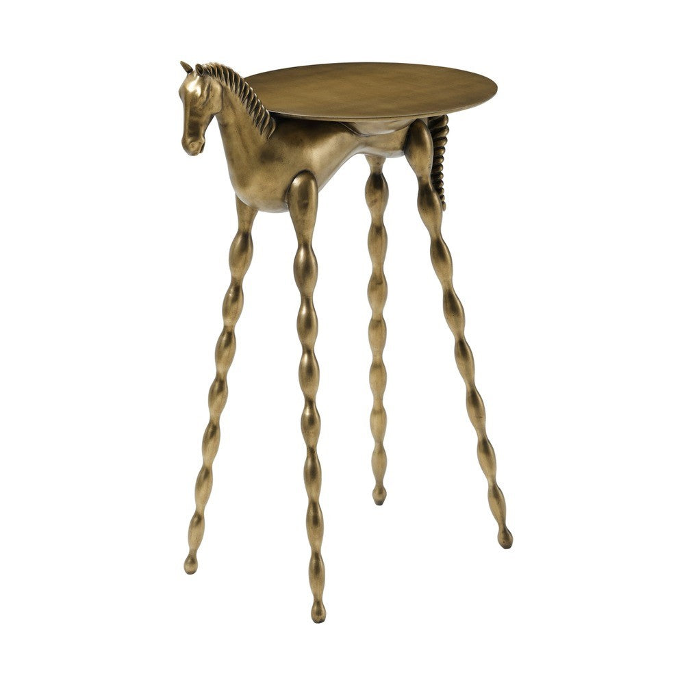 Theodore Alexander Troy Drinks Table Brass Finish