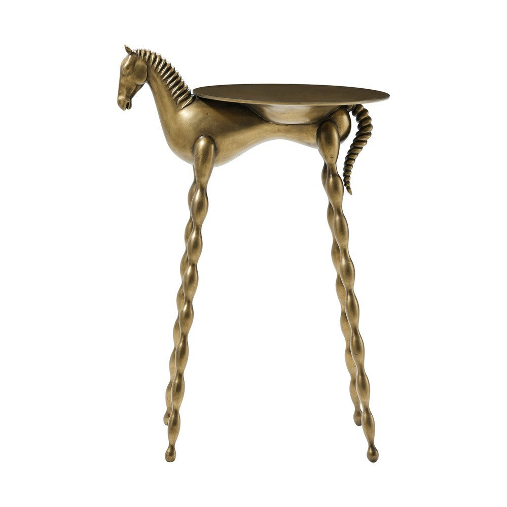 Theodore Alexander Troy Drinks Table Brass Finish