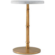 Theodore Alexander Kesden Accent Table Bianco Marble Top   Nicholas John Interiors