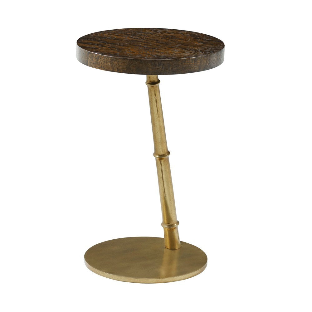 Theodore Alexander Kesden Accent Table in Ash Burl Veneer