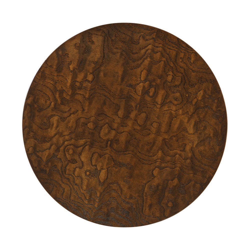 Theodore Alexander Kesden Accent Table in Ash Burl Veneer