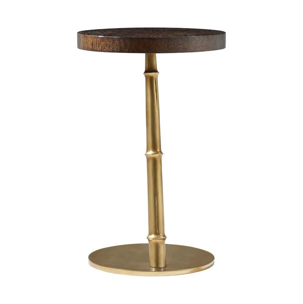 Theodore Alexander Kesden Accent Table in Ash Burl Veneer