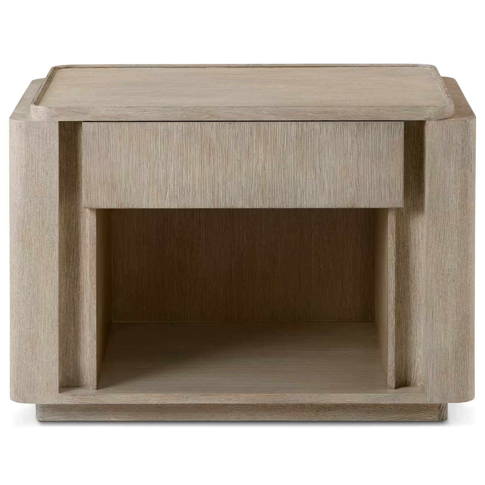 Theodore Alexander Repose Open Bedside in Grey Oak