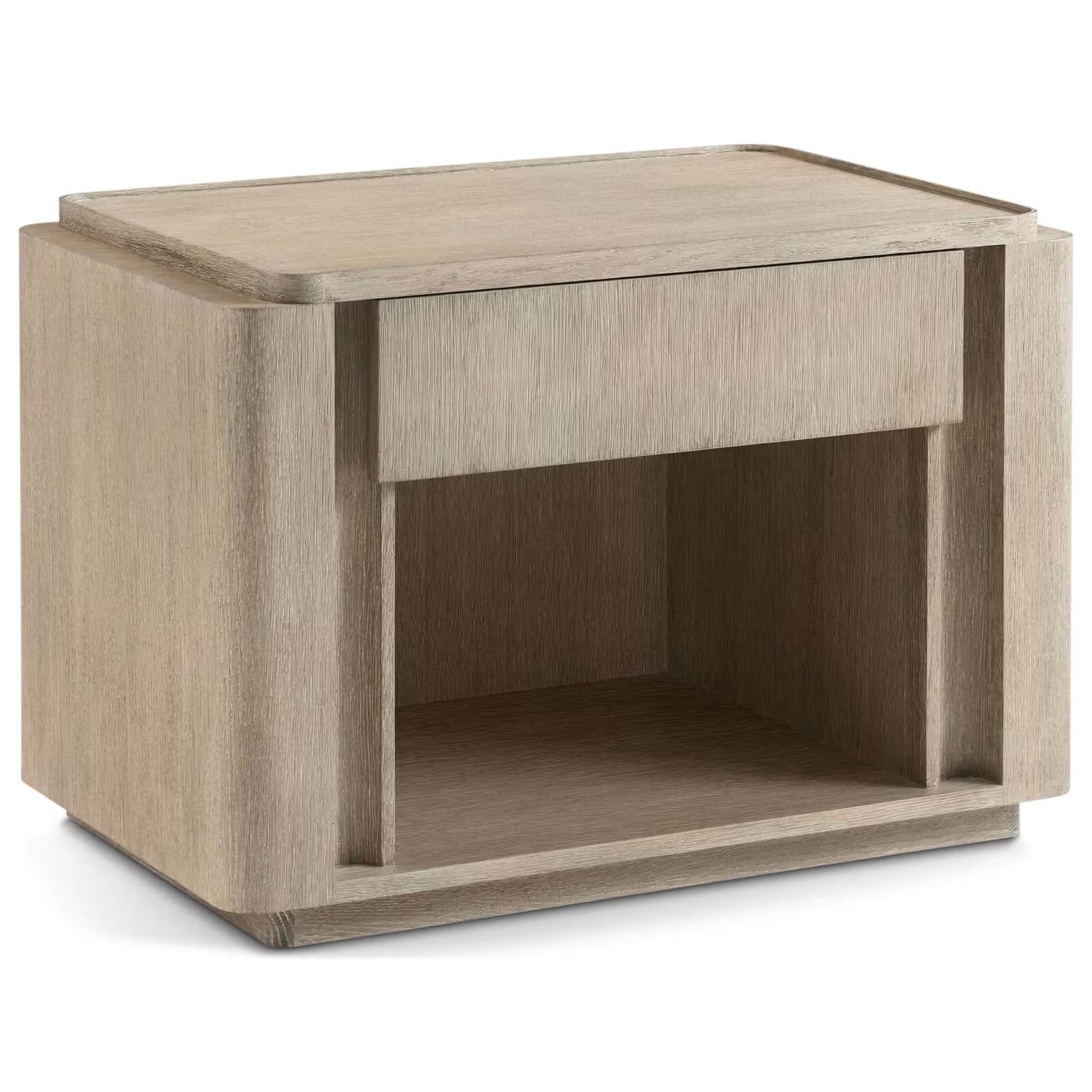 Theodore Alexander Repose Open Bedside in Grey Oak