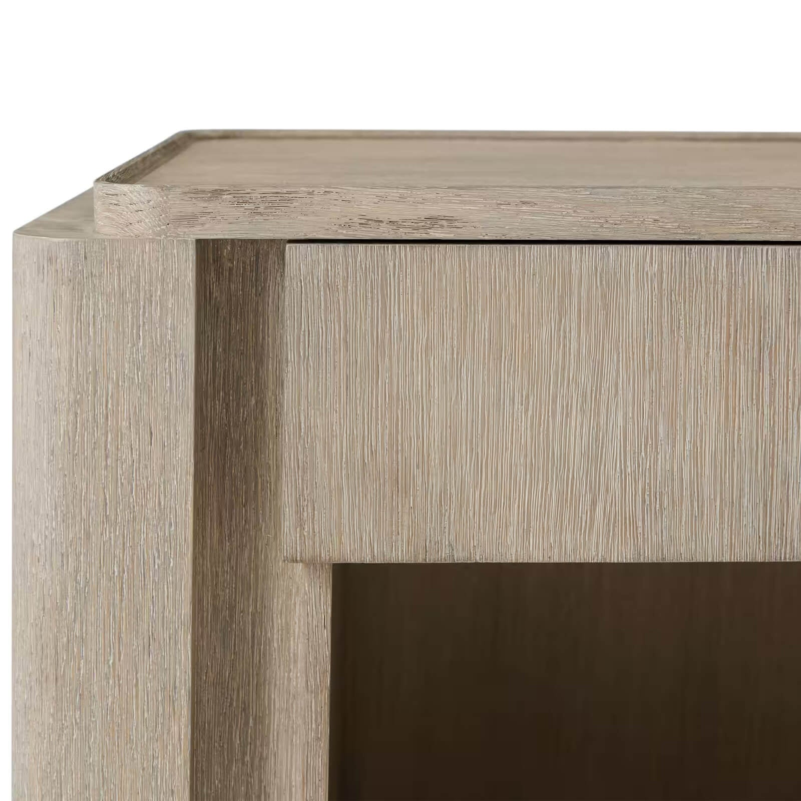 Theodore Alexander Repose Open Bedside in Grey Oak