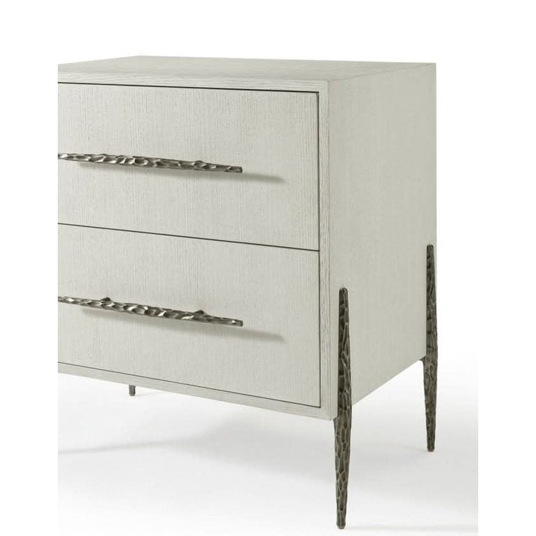 Theodore Alexander Essence Two Drawer Bedside Nightstand   Nicholas John Interiors