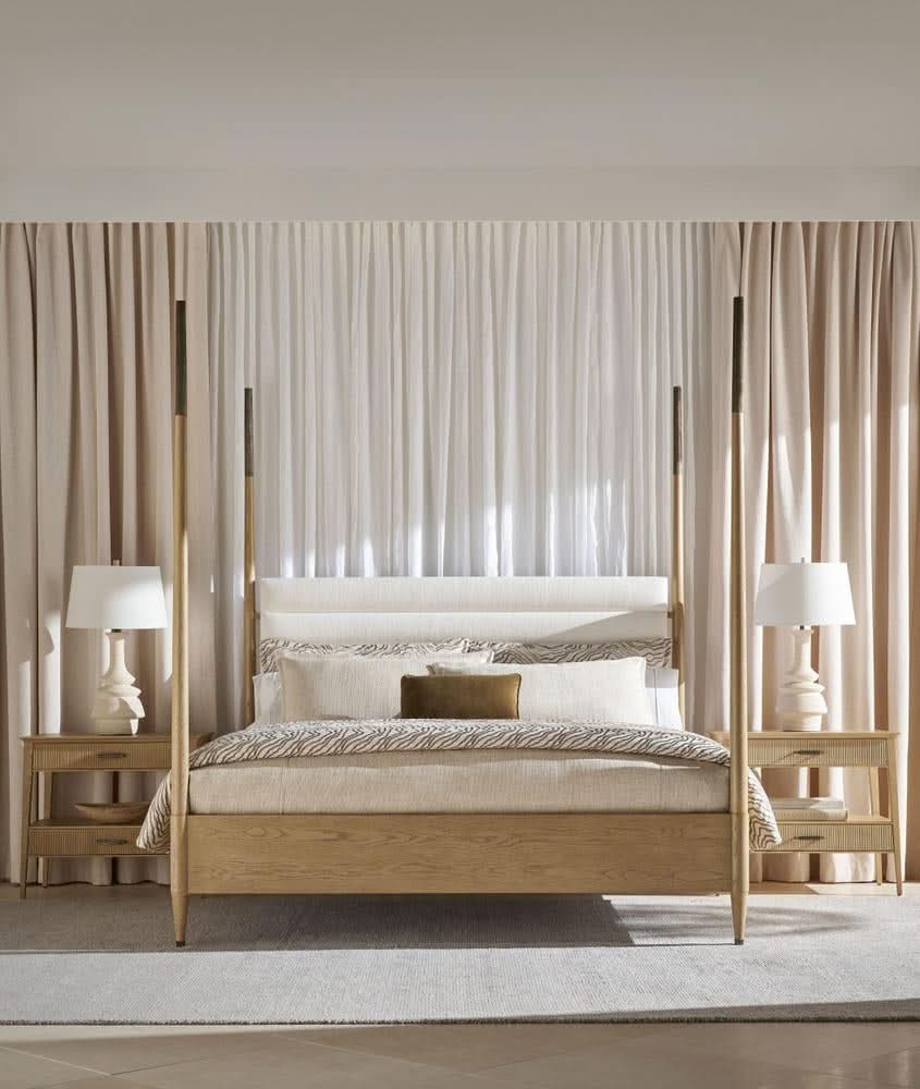 Theodore Alexander Table Balboa Wooden Bedside in Coastal Grey   Nicholas John Interiors