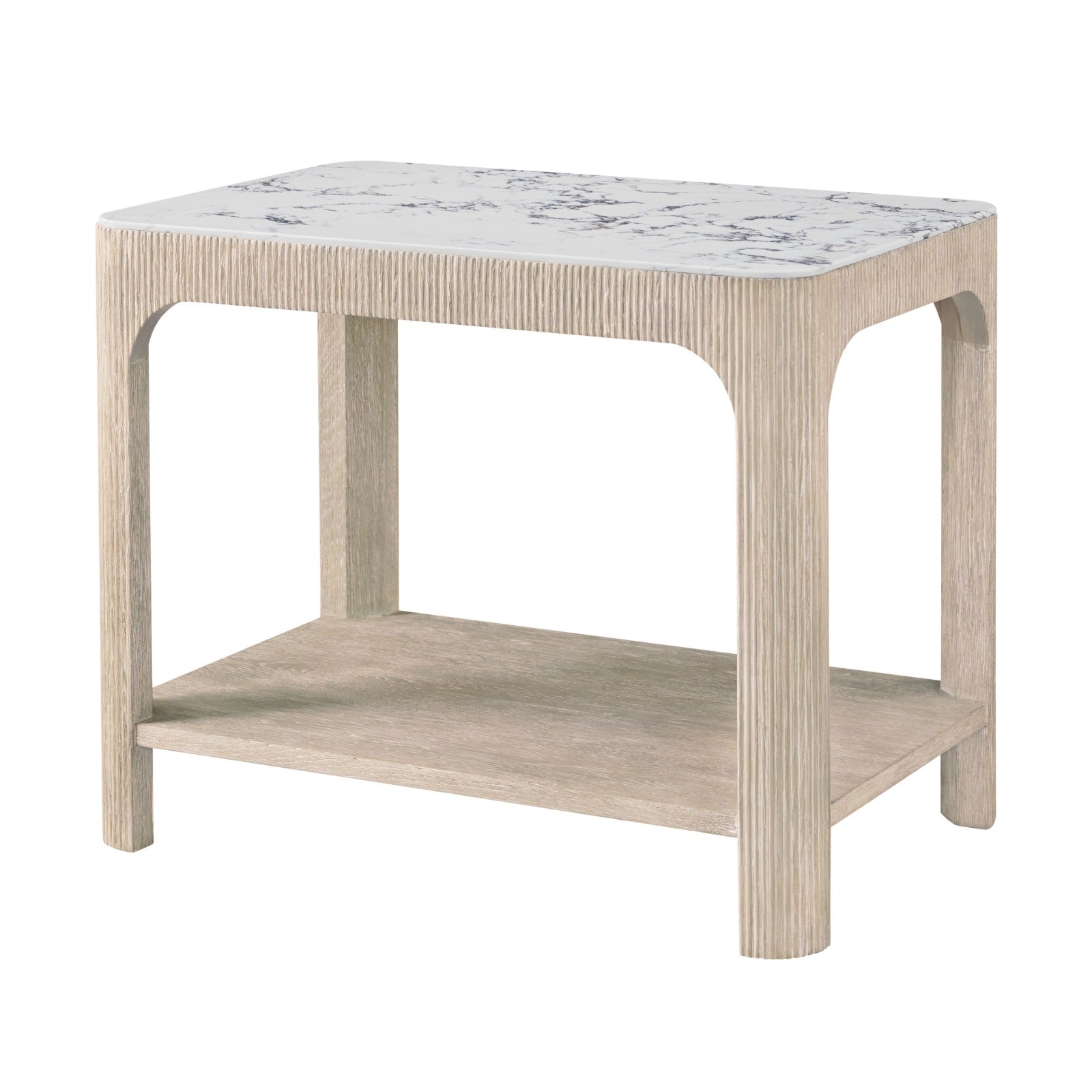 Theodore Alexander Horizon Rectangular Quartz Side Table