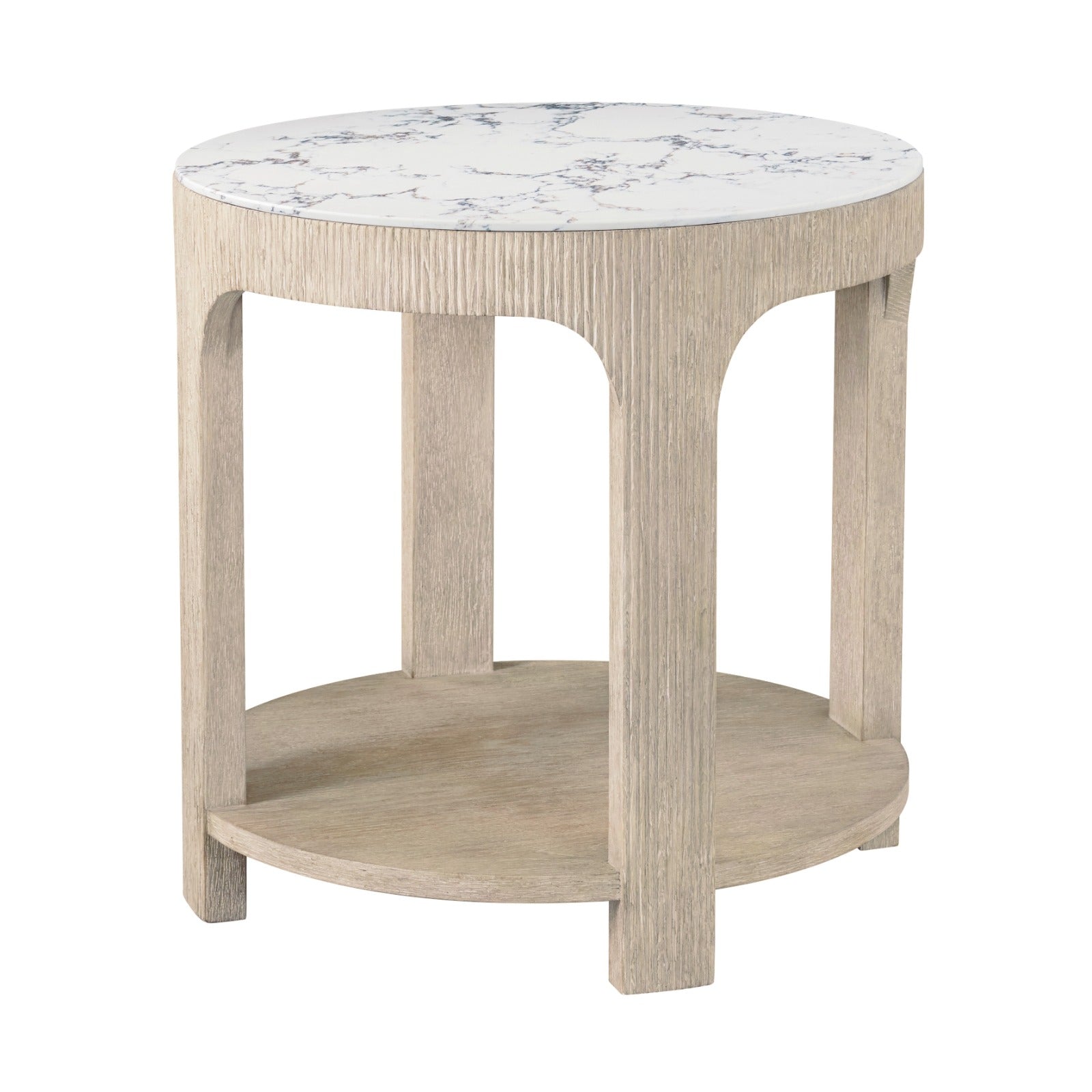 Theodore Alexander Horizon Round Quartz Side Table