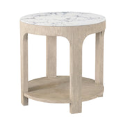 Theodore Alexander Horizon Round Quartz Side Table