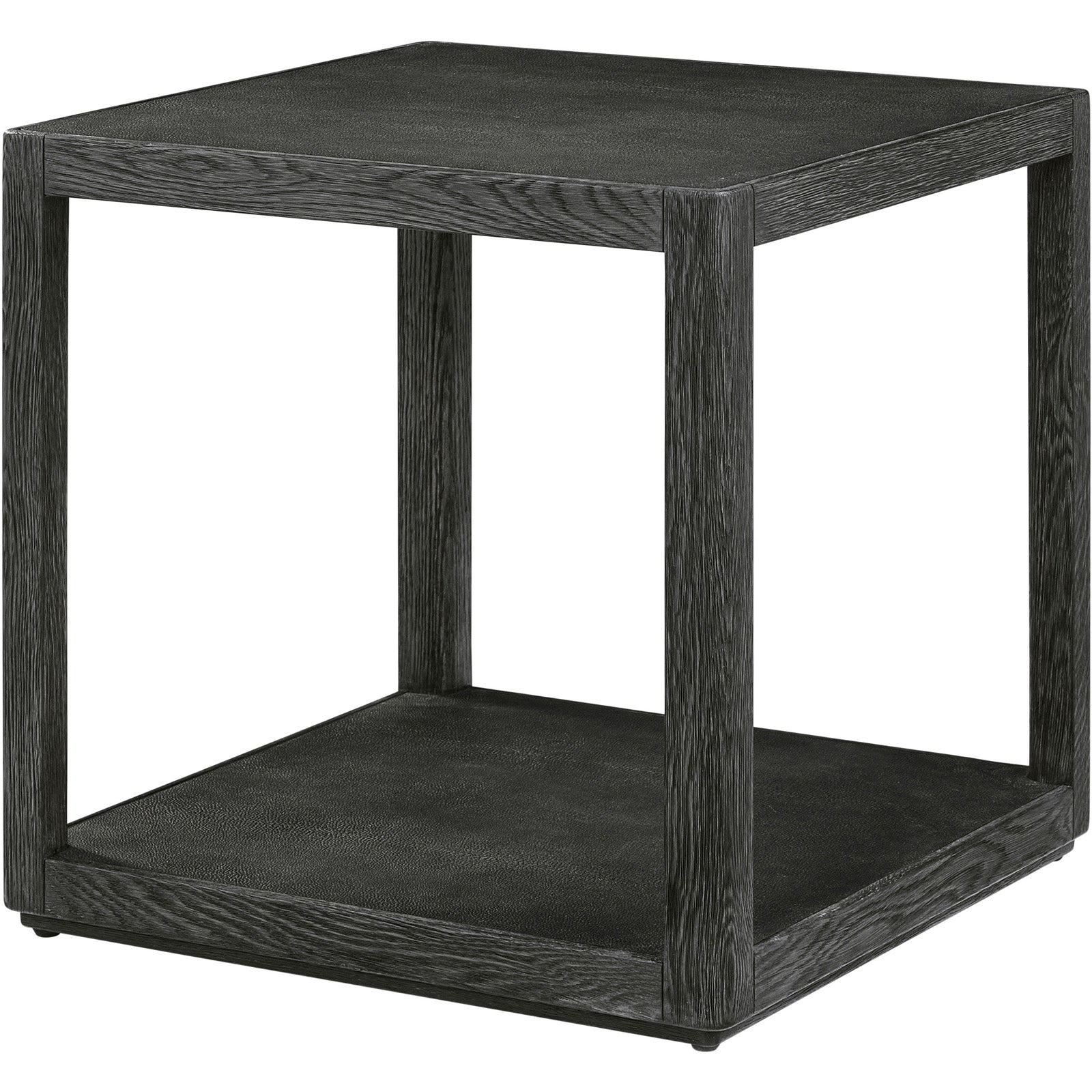 Theodore Alexander Maxwell Side Table in Dark Oak Shagreen