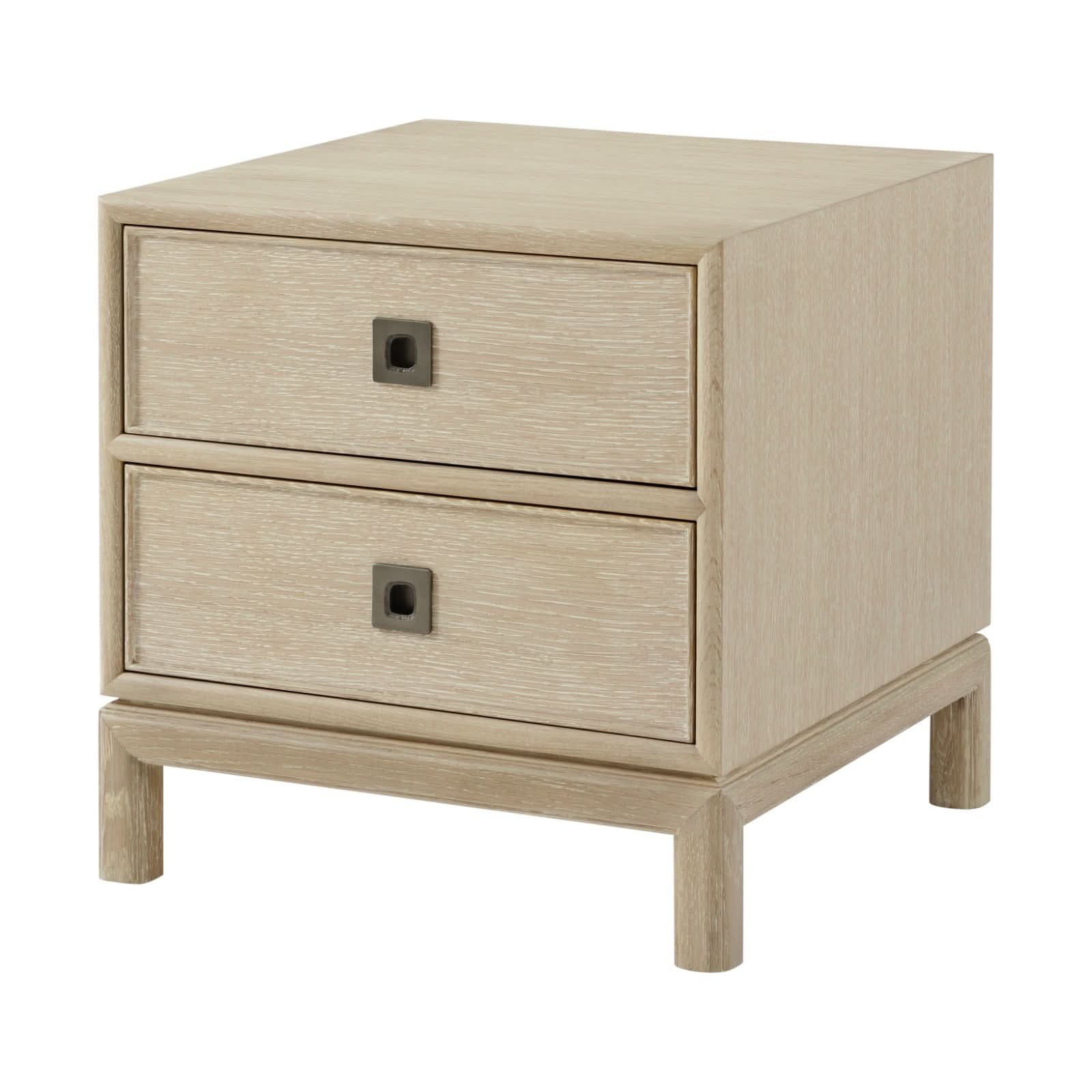 Theodore Alexander Montauk 2-Drawer Side Table Light   Nicholas John Interiors