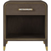 Theodore Alexander Judith Leiber 1-Drawer Bedside Table in Dark