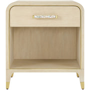 Theodore Alexander Judith Leiber 1-Drawer Bedside Table in Light