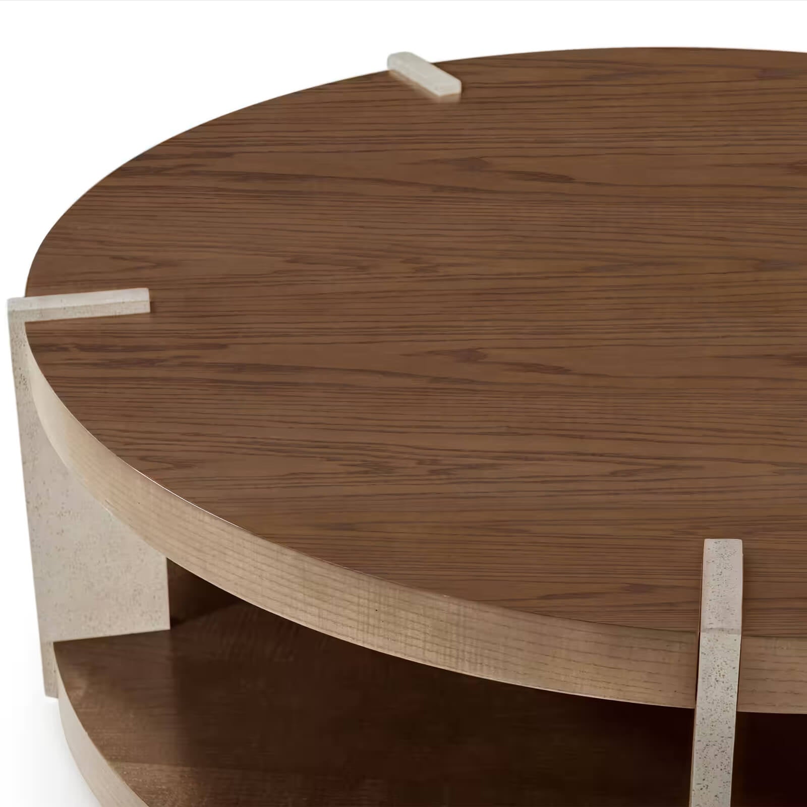 Theodore Alexander Catalina Round Coffee Table in Earth Finish