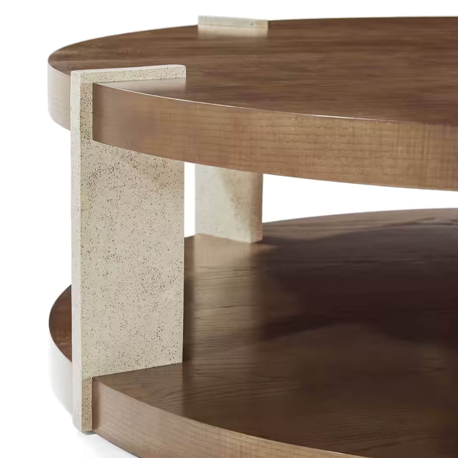 Theodore Alexander Catalina Round Coffee Table in Earth Finish