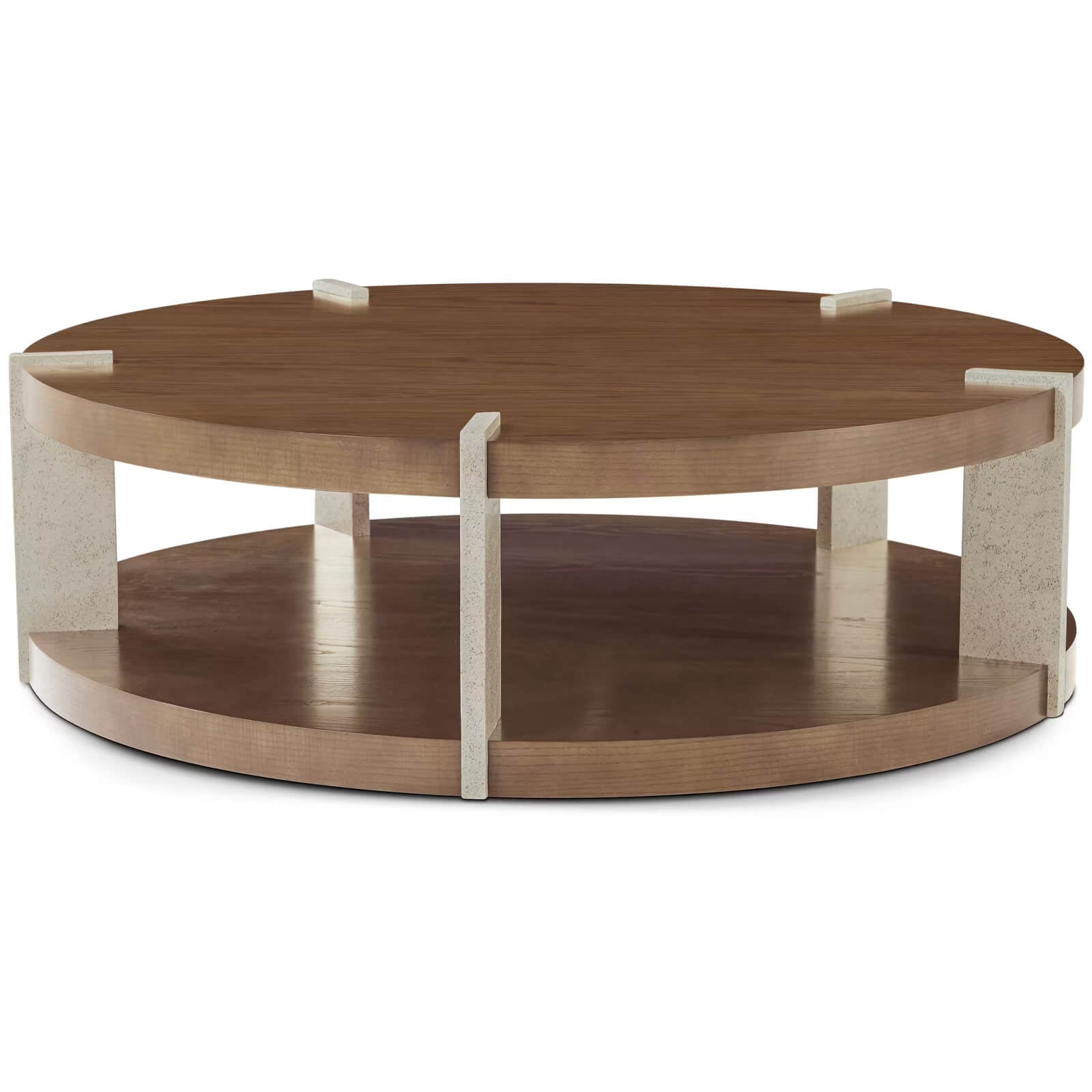 Theodore Alexander Catalina Round Coffee Table in Earth Finish