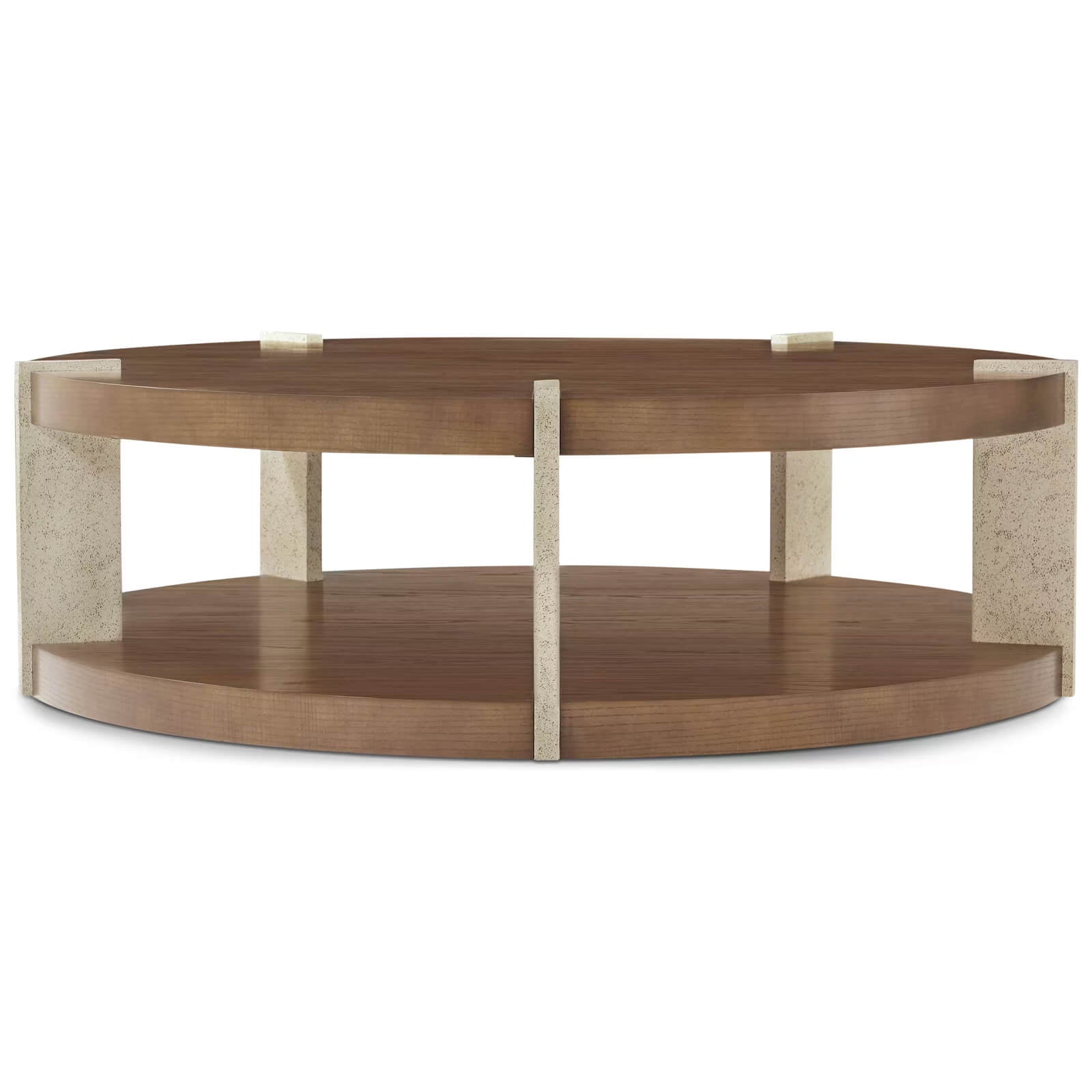 Theodore Alexander Catalina Round Coffee Table in Earth Finish