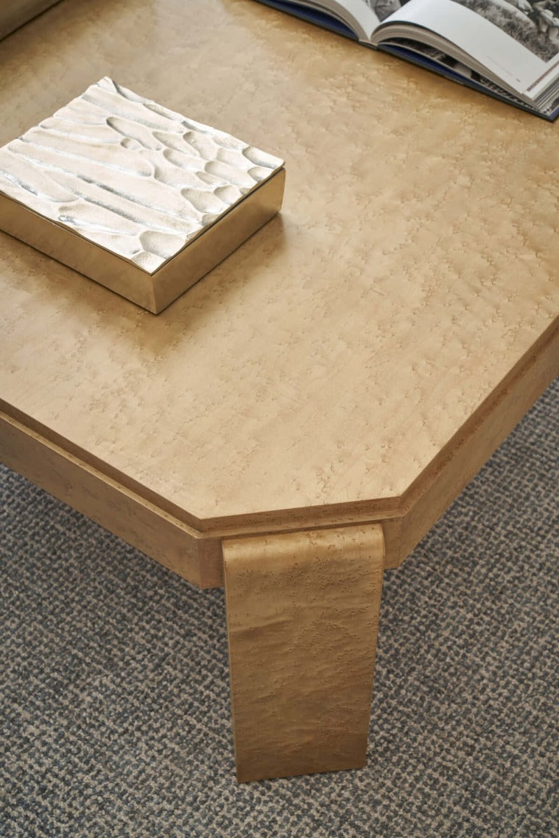 Theodore Alexander Origins Square Coffee Table in Sesame