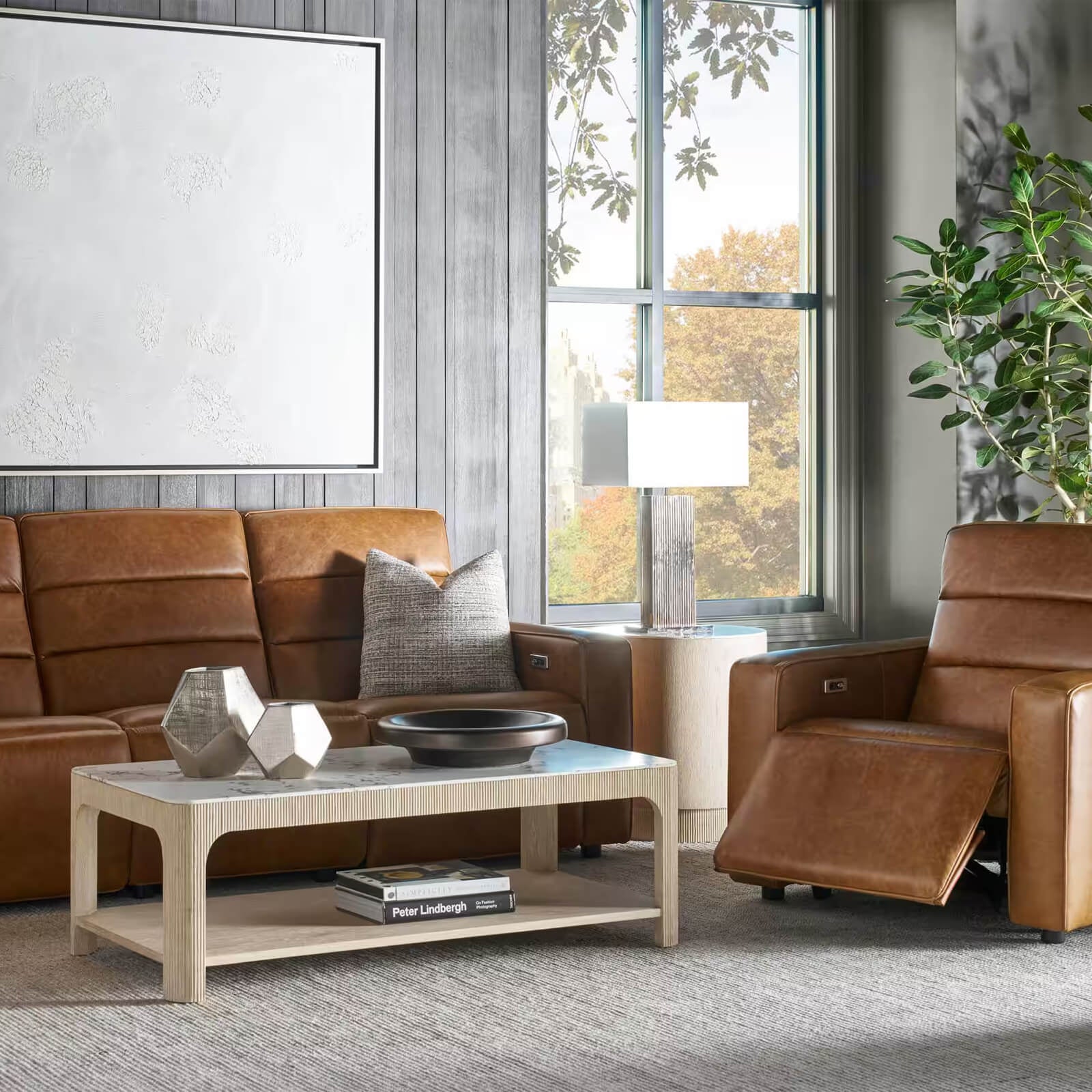 Theodore Alexander Horizon Rectangular Quartz Coffee Table