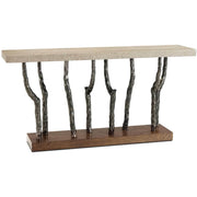 Theodore Alexander Table Catalina Branch Console in Earth Finish   Nicholas John Interiors