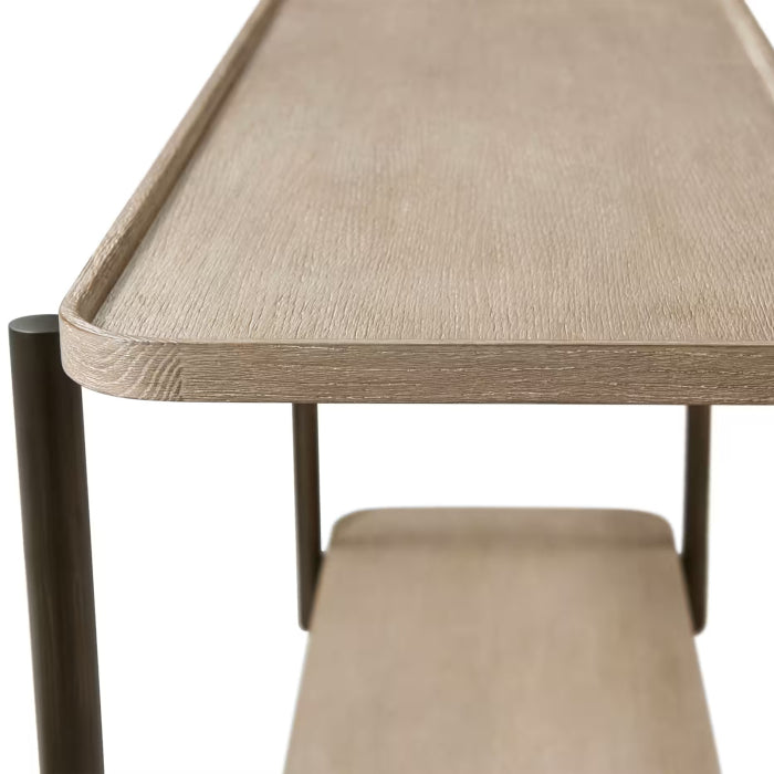 Theodore Alexander Iron Console Table Veneer Top