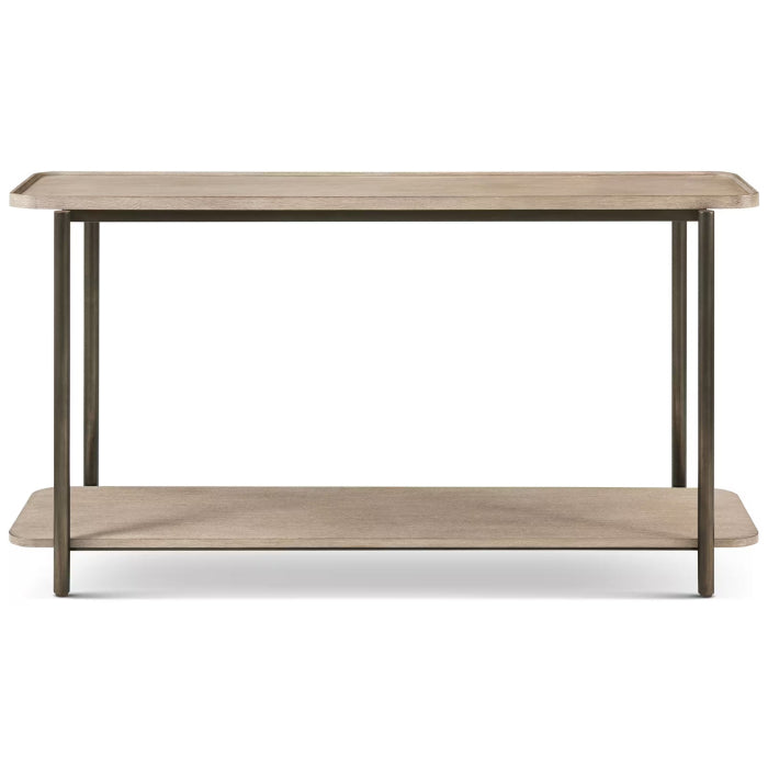 Theodore Alexander Iron Console Table Veneer Top