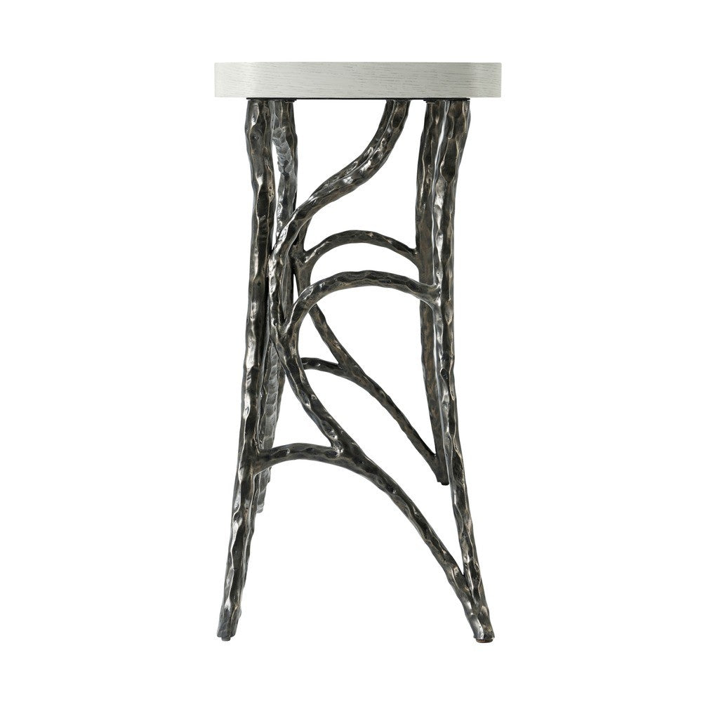 Theodore Alexander Essence Console Table in White Oak
