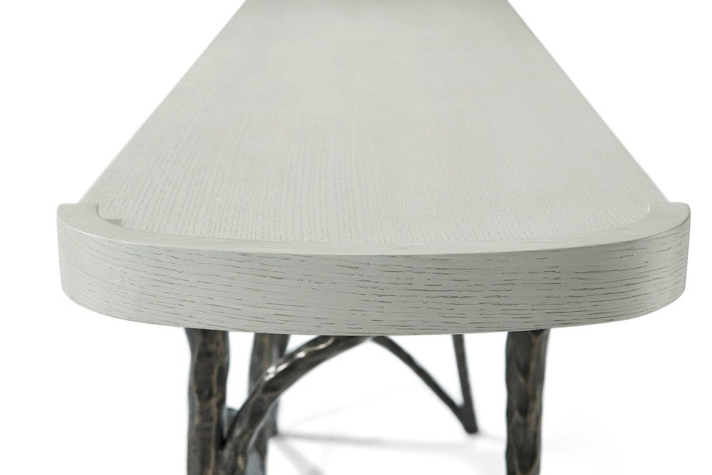 Theodore Alexander Essence Console Table in White Oak