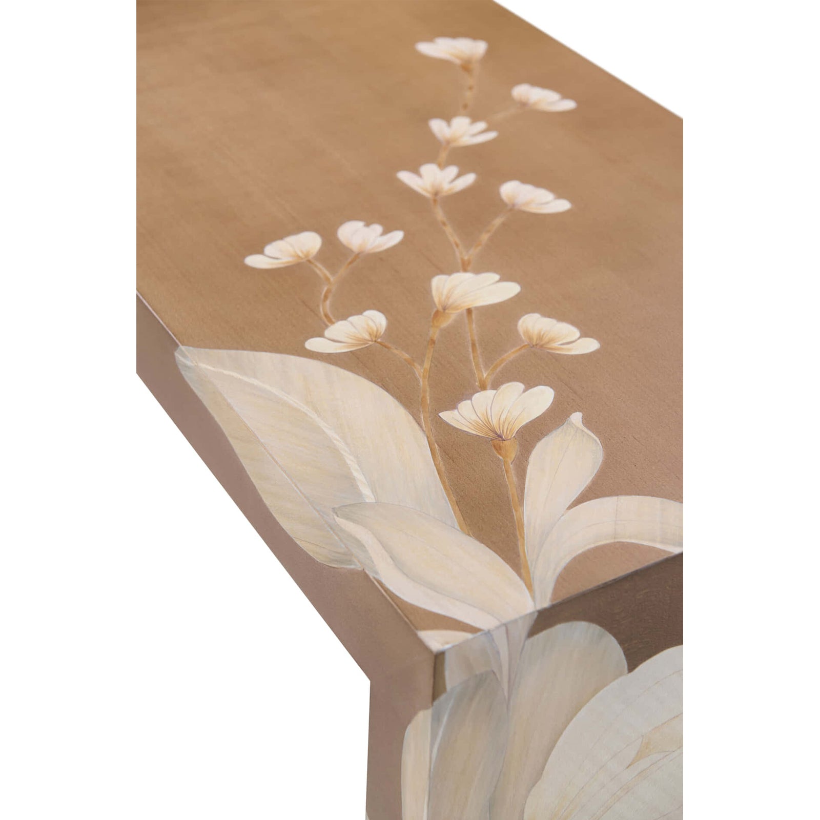 Theodore Alexander Bouquet Console Table in Toasted Cashew