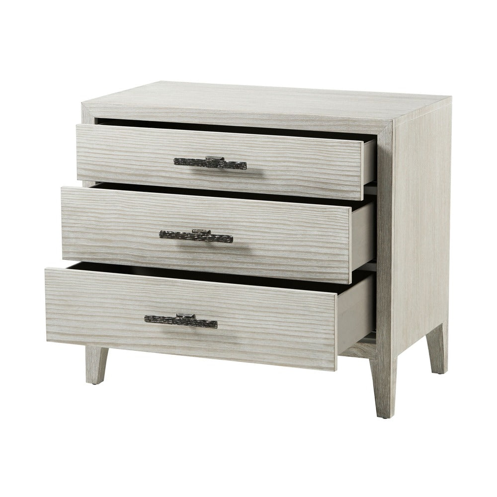 Theodore Alexander Breeze Three Drawer Bedside Table