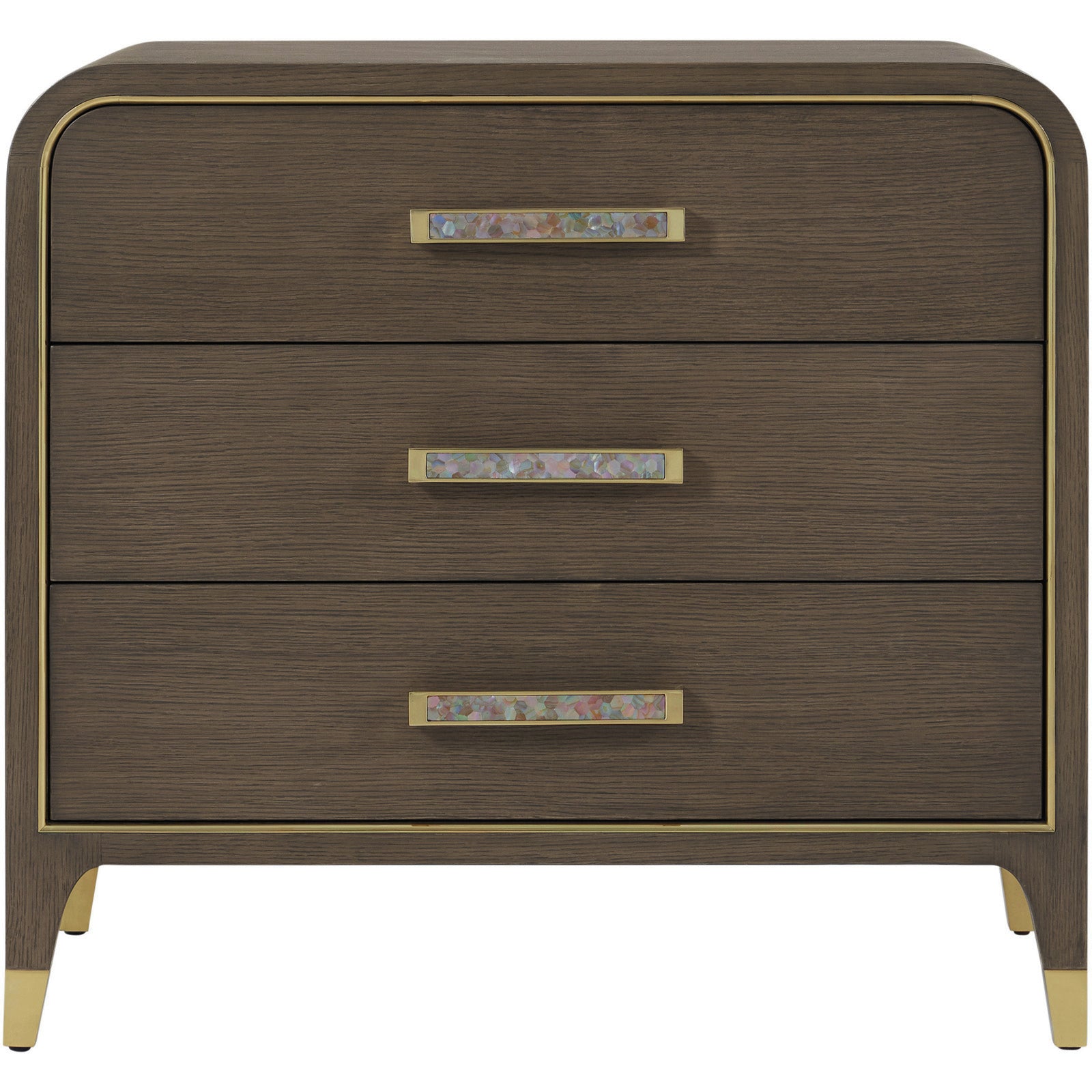Theodore Alexander Judith Leiber 3-Drawer Bedside Table Dark