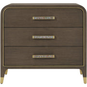Theodore Alexander Judith Leiber 3-Drawer Bedside Table Dark