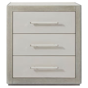 Theodore Alexander Maxwell 3-Drawer Bedside Table Light   Nicholas John Interiors