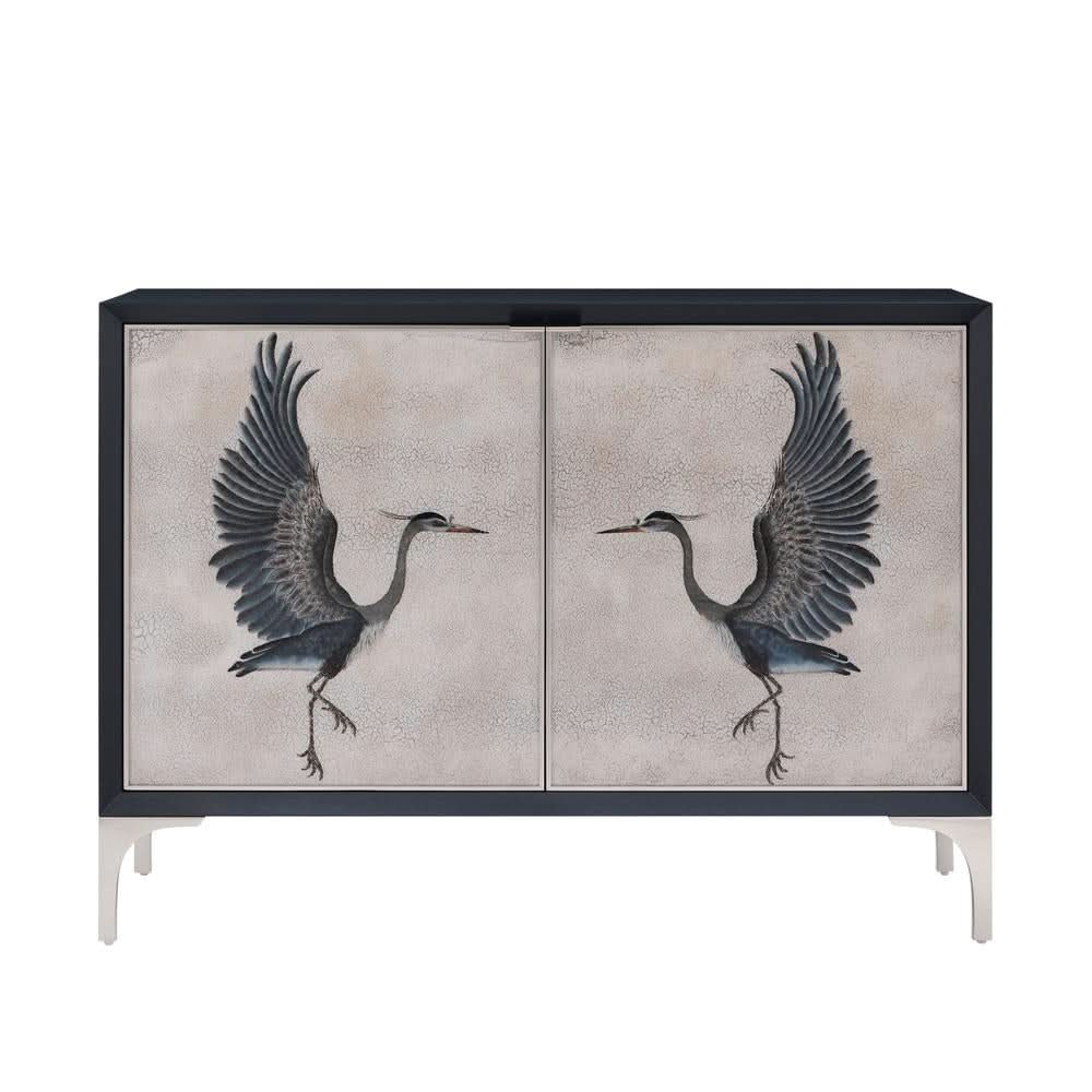 Theodore Alexander Origins Heron Wooden Chest   Nicholas John Interiors