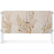 Theodore Alexander Cabinet Bouquet 2 Door in Buttercream   Nicholas John Interiors