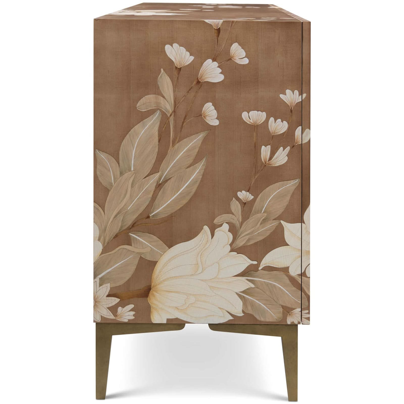 Theodore Alexander Sideboard Bouquet 4 Door in Toasted Cashew   Nicholas John Interiors