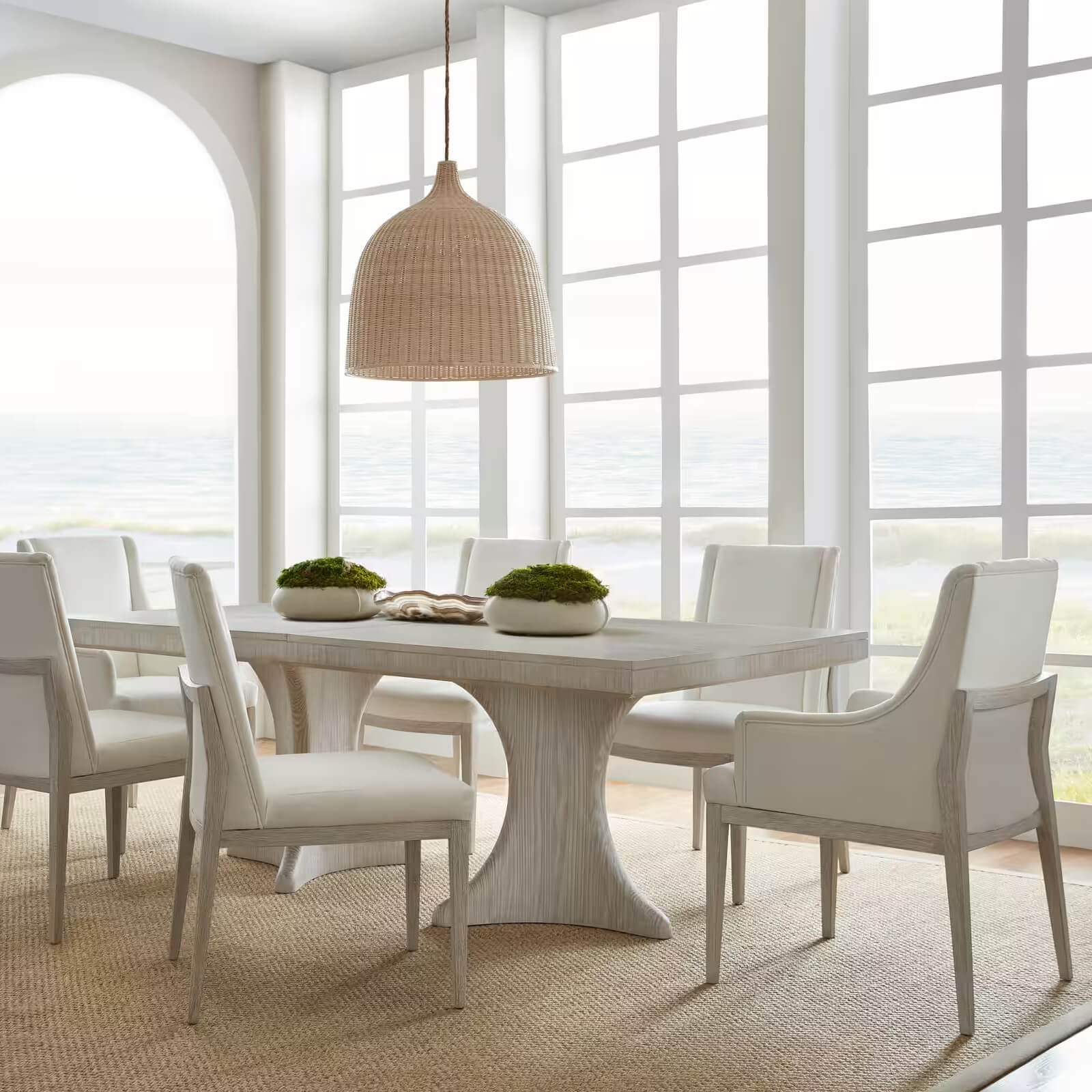 Theodore Alexander Breeze Extending Pedestal Dining Table 208-300cm