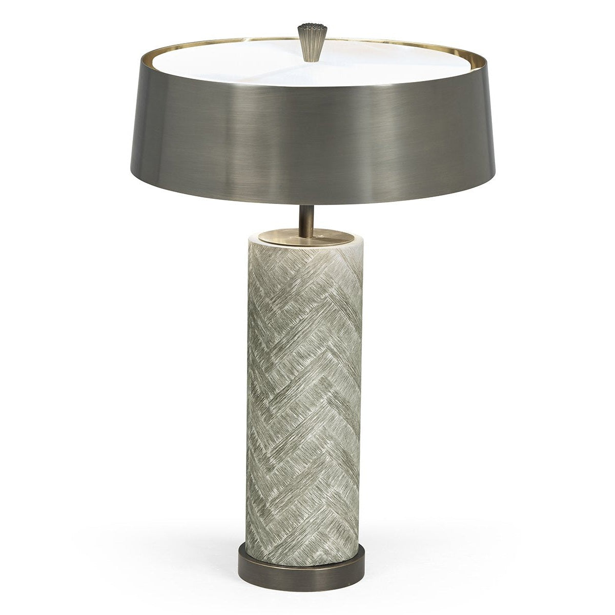 Jonathan Charles Doha Table Lamp with Brass - Grey