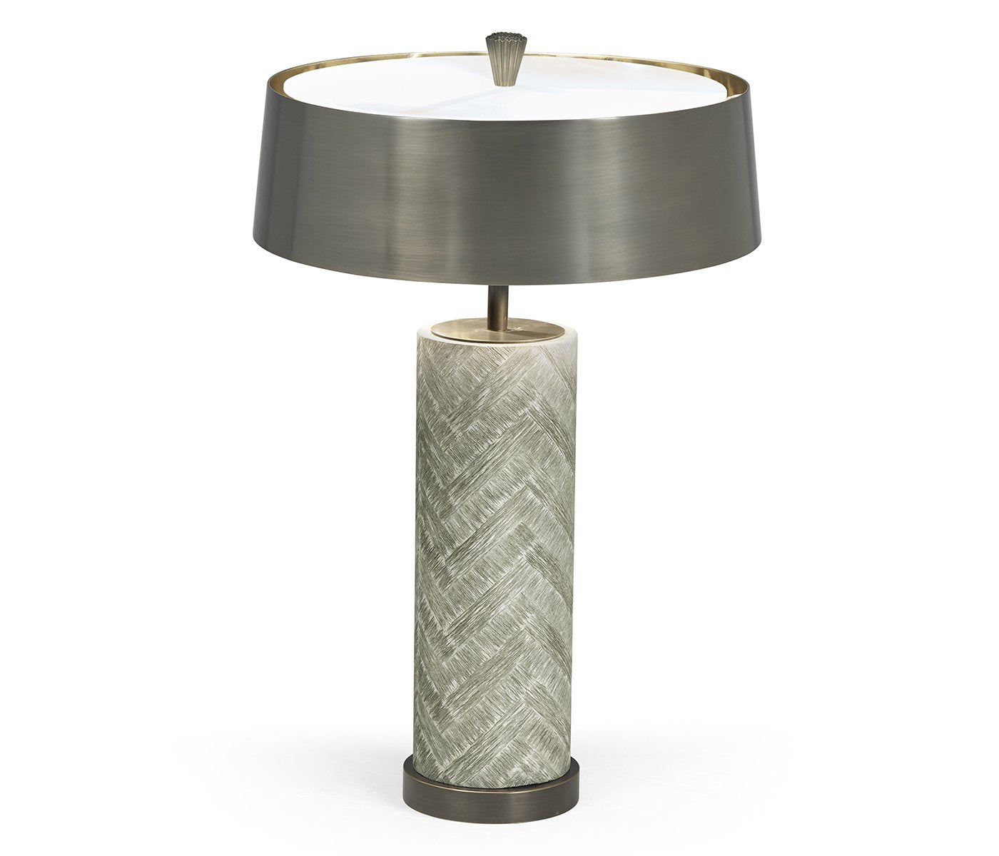 Jonathan Charles Doha Table Lamp with Brass - Grey