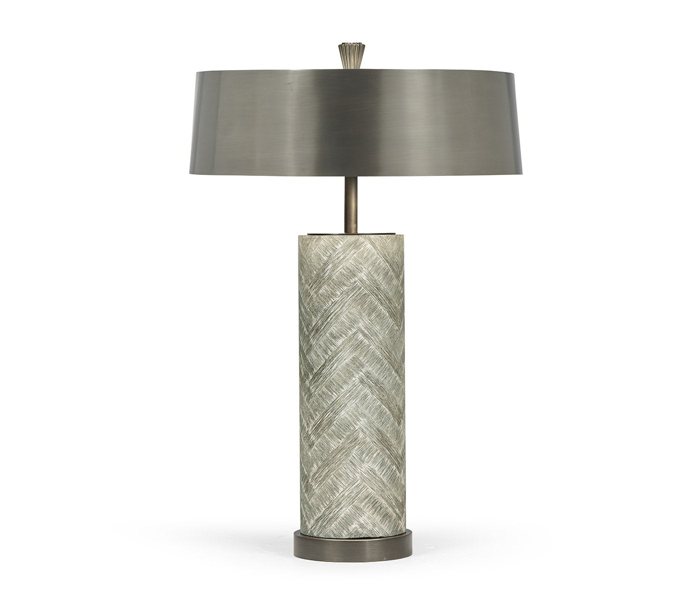 Jonathan Charles Doha Table Lamp with Brass - Grey
