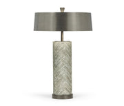 Jonathan Charles Doha Table Lamp with Brass - Grey