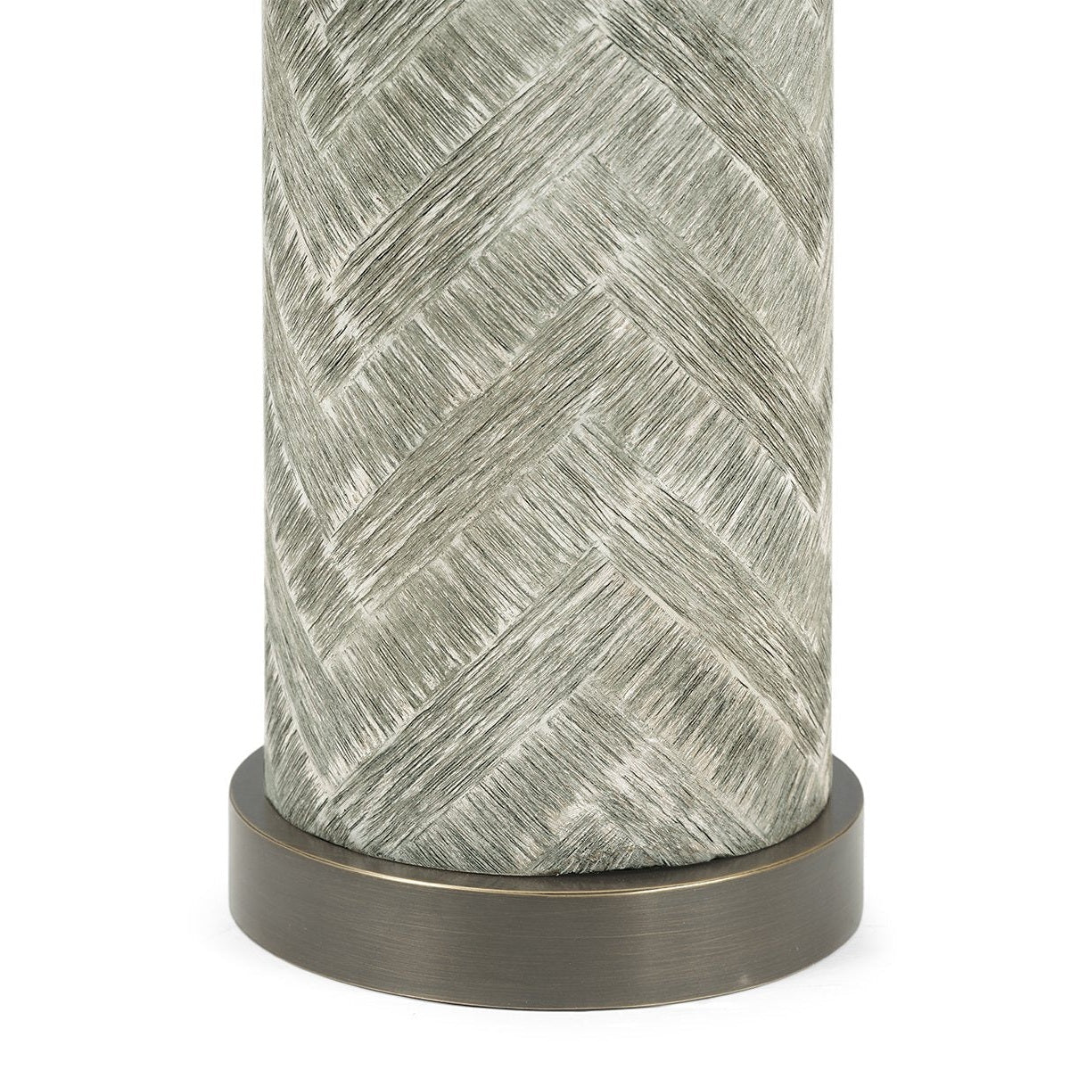 Jonathan Charles Doha Table Lamp with Brass - Grey