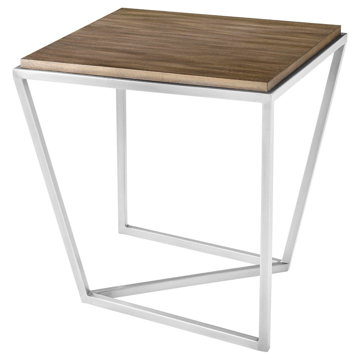 Theodore Alexander Crazy X Square Side Table in Mangrove