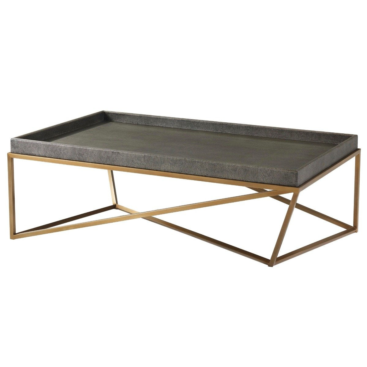 Theodore Alexander Tray Coffee Table Crazy X in Tempest