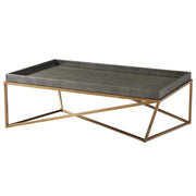 Theodore Alexander Tray Coffee Table Crazy X in Tempest