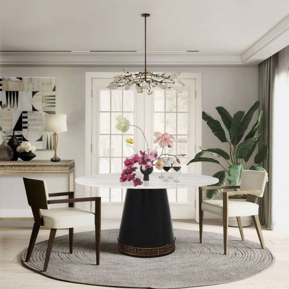 Theodore Alexander Table Frenzy Console in Sycamore   Nicholas John Interiors
